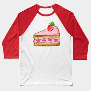 Strawberry Cake Baseball T-Shirt